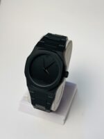 Aura Men’s Matte Black Analog Watch With Arabic Numerals